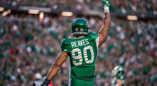Athletic Versatility Allows Riders Defensive Lineman Jordan Reaves To Thrive In The CFL